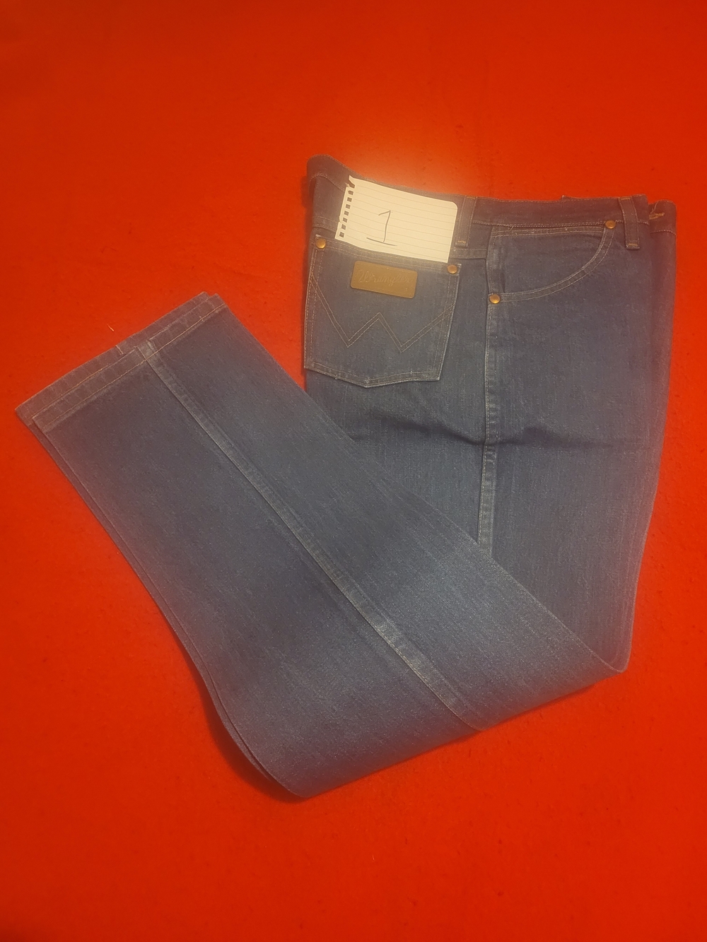 Wrangler Straight Fit 936den 35x42 Men's Jeans in Blue Denim